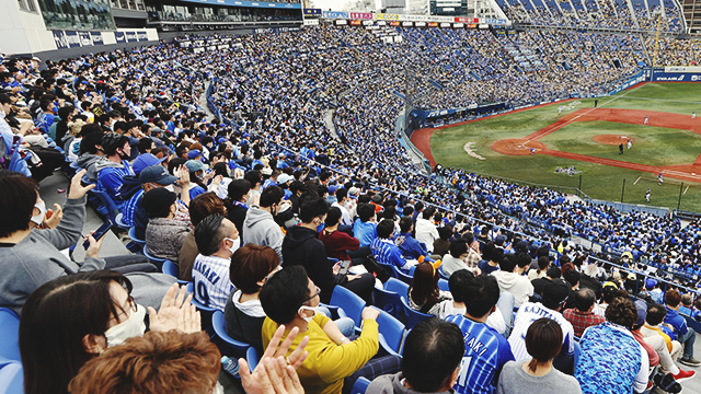  지난 1일 일본 가나가와현 요코하마스타디움에 야구팬이 가득 차 있다. 일본 정부는 도쿄올림픽을 앞두고 야구장 관중을 대상으로 코로나19 확산 실험을 진행했다. [사진 출처 : 연합뉴스]