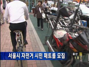 서울시 자전거 시민 패트롤 모집