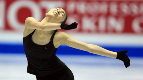 '2009 ISU 그랑프리 파이널'에 참가한 피겨퀸 김연아가 2일 일본 도쿄 요요기 제1체육관에서 공식 연습을 하고 있다.