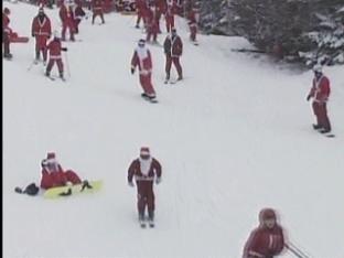 성격 급한 산타들의 스키장 나들이