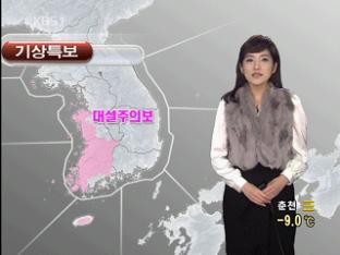 충남 호남 서해안 대설주의보…한파 이어져