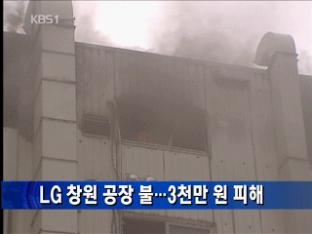 LG 창원 공장 불…3천만 원 피해