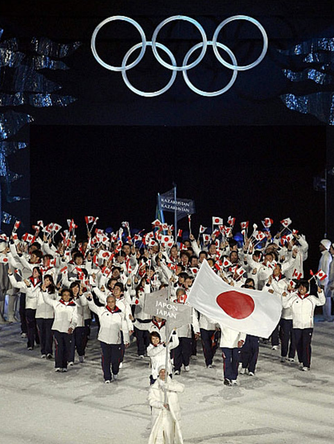 13일(한국시간) 밴쿠버 BC플레이스 스타디움에서 2010밴쿠버동계올림픽이 개막했다. 사진은 일본 선수단의 모습.