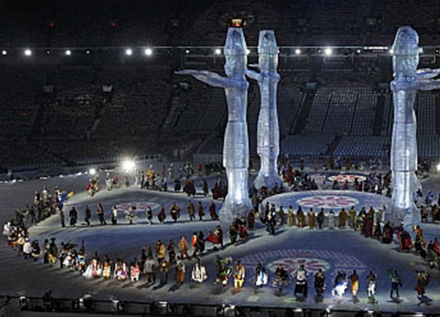13일(한국시간) 밴쿠버 BC플레이스 스타디움에서 2010밴쿠버동계올림픽이 개막했다. 사진은 개막식 행사의 모습.