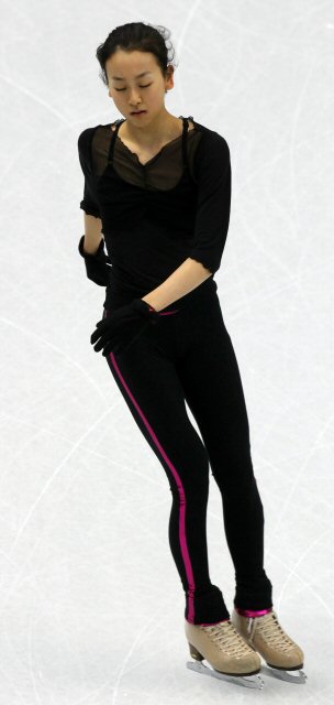 일본 아사다 마오가 22일 오전(한국시간) 2010 밴쿠버 동계올림픽 피겨 경기가 열리는 퍼시픽 콜리시움 경기장에서 연습을 하고 있다.