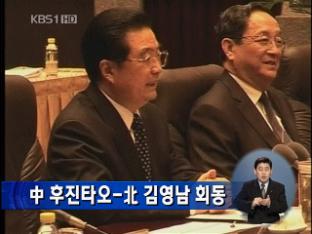 中 후진타오-北 김영남 회동
