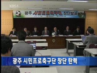 광주 시민프로축구단 창단 탄력