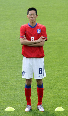 19일 오후 파주NFC(대표팀트레이닝센터)에서 열린 한국축구대표팀 포토데이 행사에서 김정우가 포즈를 취하고 있다.