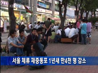 서울 체류 재중동포 1년새 만4천 명 감소