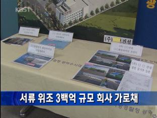 서류 위조 3백억 규모 회사 가로채 