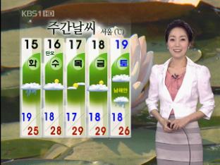 내일 오후 중부·호남 소나기