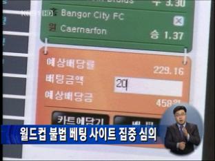 월드컵 불법 베팅 사이트 집중 심의