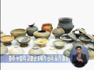 충주 누암리 고분군 6세기 신라 토기 출토