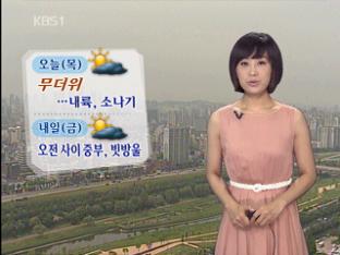 무더위 계속…중부, 내일 오전 빗방울