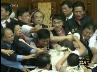 타이완 의회, ECFA 비준 놓고 몸싸움