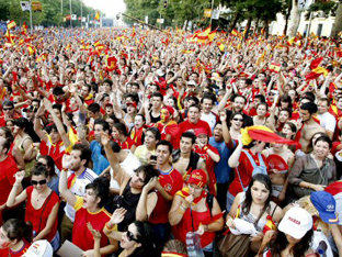 스페인 100만 인파, ‘흥분의 도가니’
