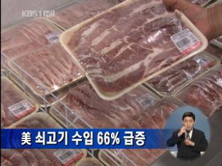 美 쇠고기 수입 66% 급증