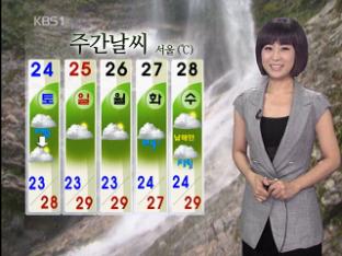 중부 호우특보, 피해 주의…남부 무더위