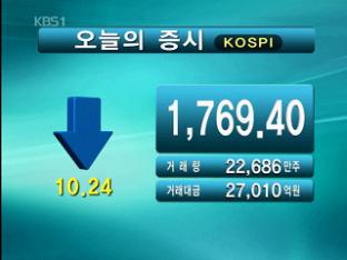 코스피 1,769.40 코스닥 479.41