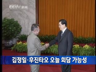 김정일·후진타오 오늘 회담 가능성