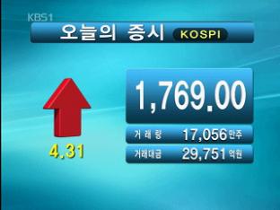 코스피 1,769.00 코스닥 472.90