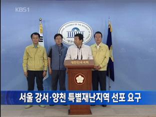 서울 강서·양천 특별재난지역 선포 요구