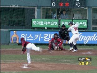 양의지 시즌 19호 홈런 ‘신인왕 유력’
