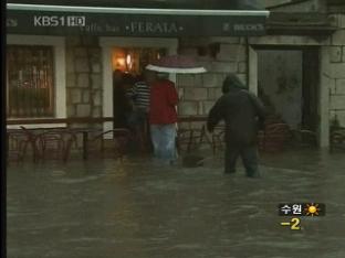 크로아티아 두브로브니크, 폭우로 홍수