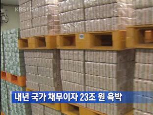 내년 국가 채무이자 23조 원 육박