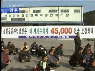 쌀값 인상에 농민들 “벼 돌려달라” 항의