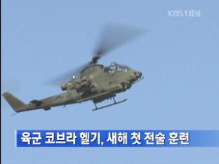 육군 코브라 헬기, 새해 첫 전술 훈련