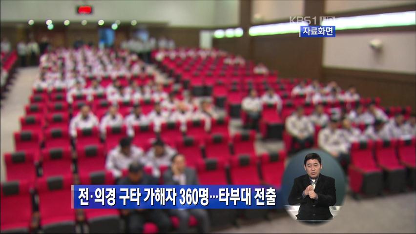 전·의경 구타 가해자 360명…타부대 전출