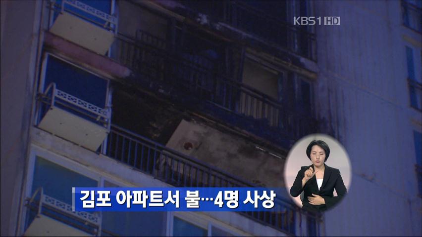 김포 아파트서 불…4명 사상