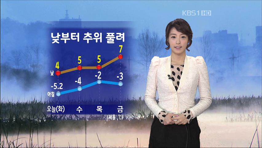 낮기온 오르며 추위 풀려