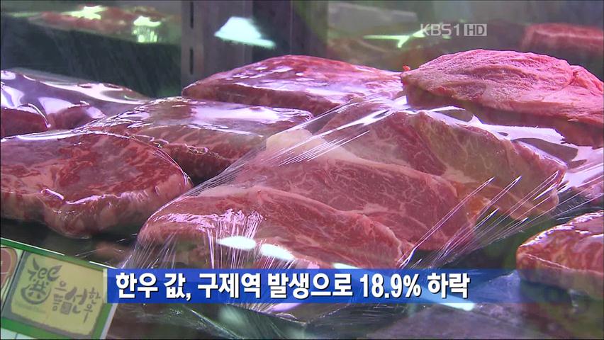 한우 값, 구제역 발생으로 18.9% 하락