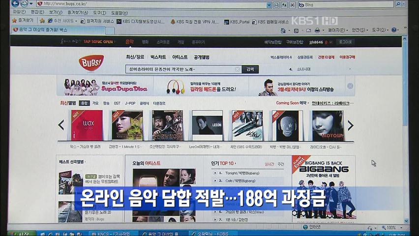 온라인 음악서비스 담합 업체들 과징금 188억