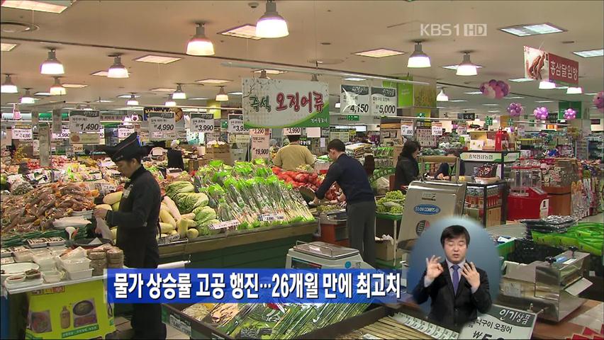 물가 상승률 ‘고공행진’…26개월 만에 최고치