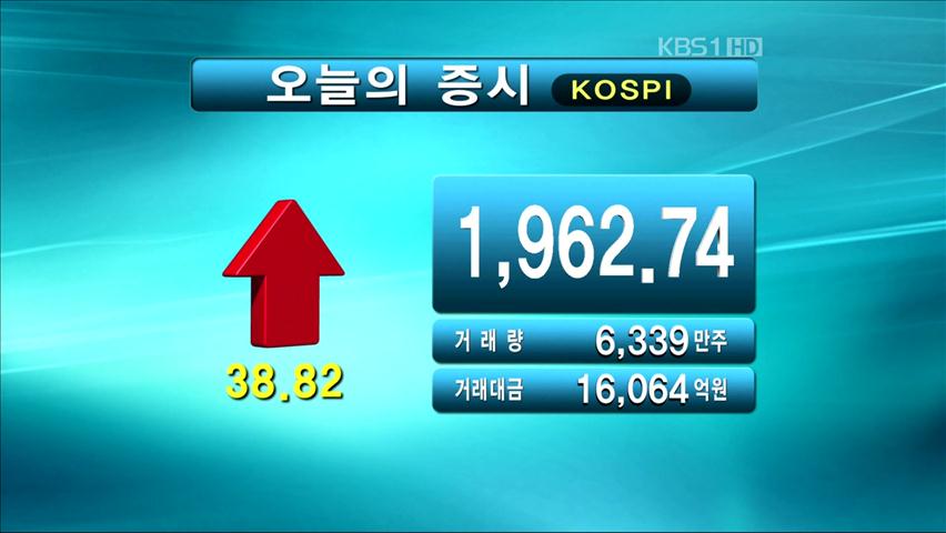 코스피 1,962.74 코스닥 496.14