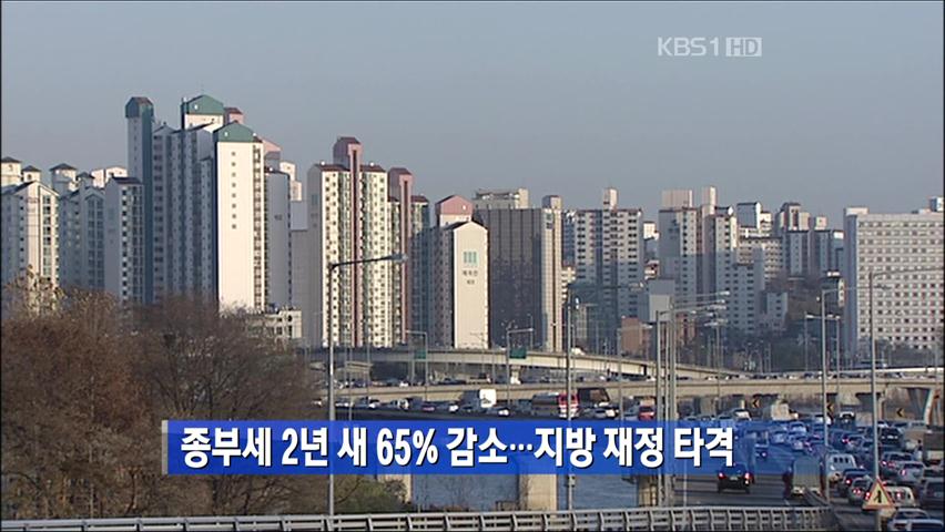 종부세 2년 새 65% 감소…지방 재정 타격