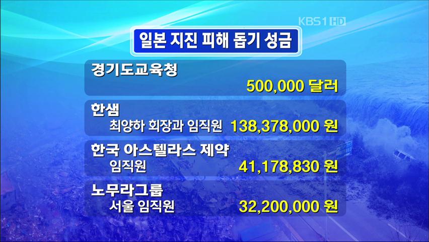일본 지진 피해 돕기 성금