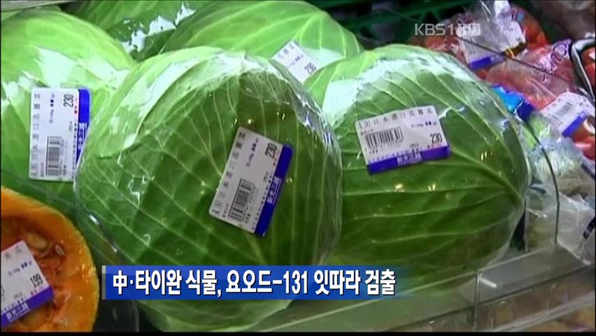 中·타이완, 채소·식물서 ‘요오드-131’ 검출