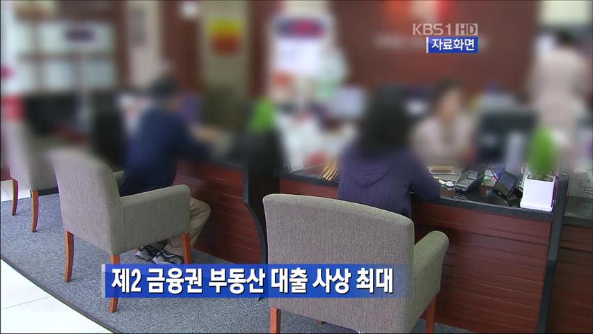 제2금융권 부동산 대출 사상 최대