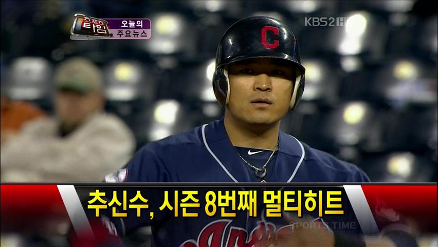 [주요뉴스] 추신수, 시즌 8번째 멀티히트