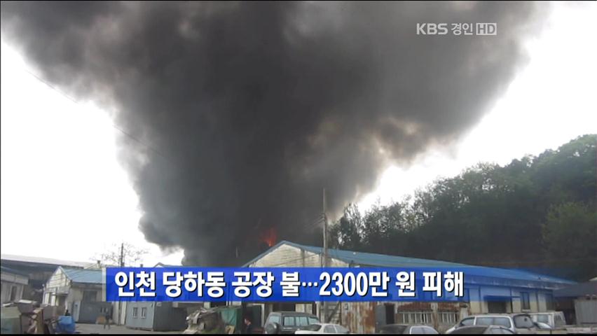 인천 당하동 공장 불…2300만 원 피해