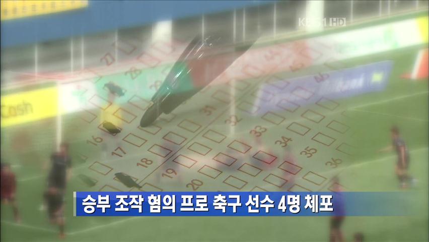 승부 조작 혐의 프로 축구 선수 4명 체포