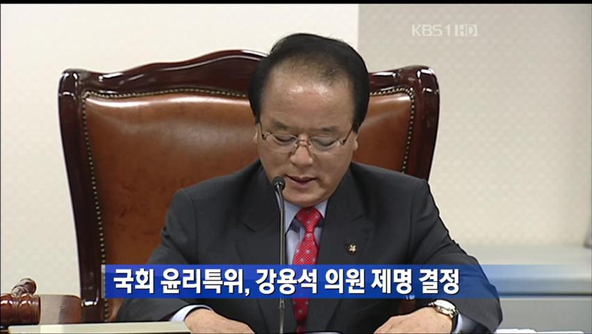 국회 윤리특위, 강용석 의원 제명 결정