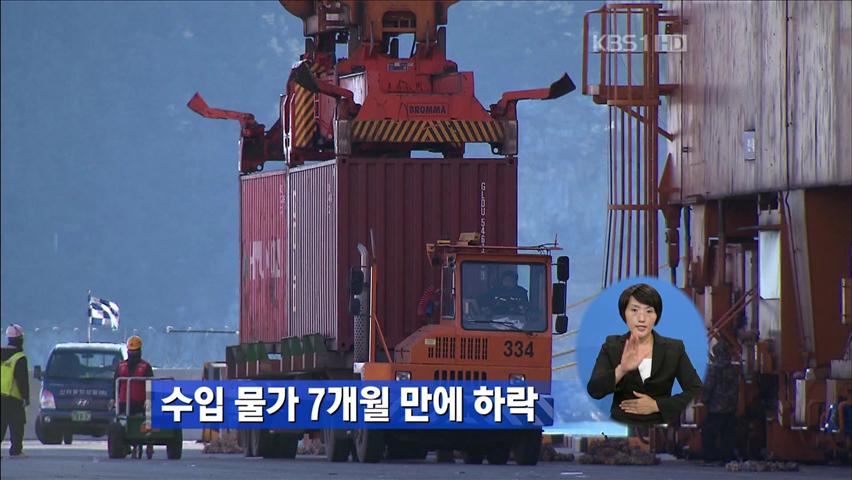 수입 물가 7개월 만에 하락