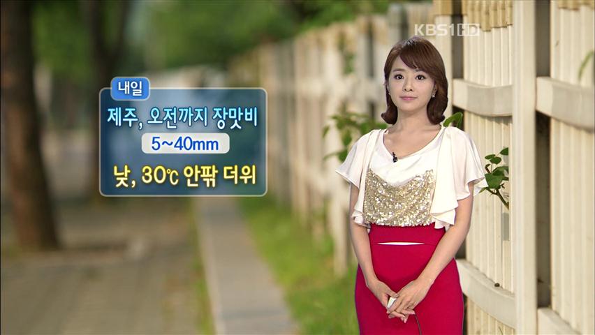 내일 낮, 30℃ 안팎 더위…제주 오전까지 장맛비