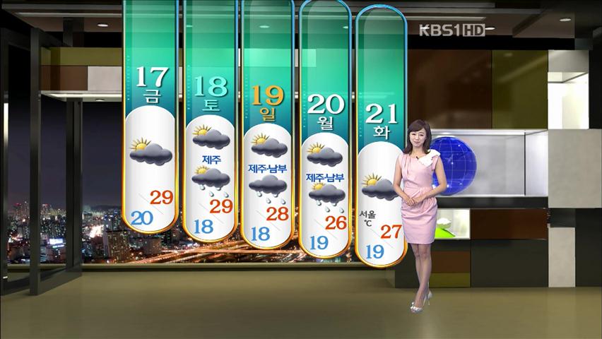 내일 여름 더위 계속…제주 오전까지 장맛비