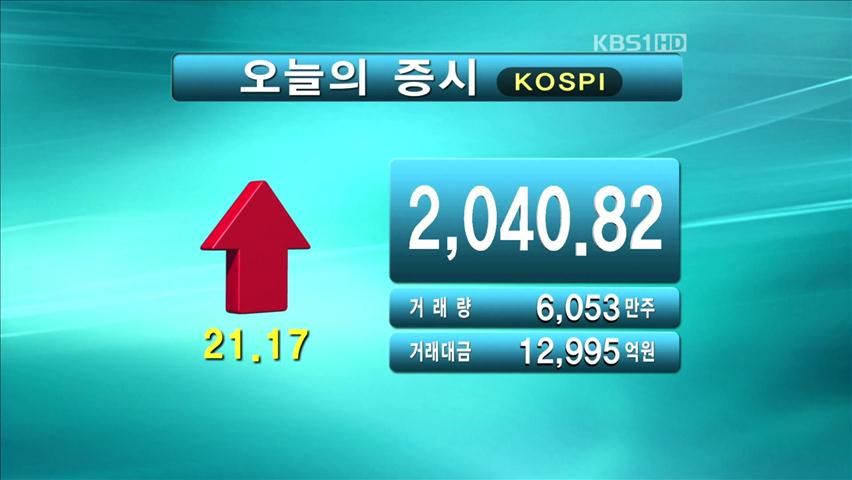 코스피 2,040.82 코스닥 459.90